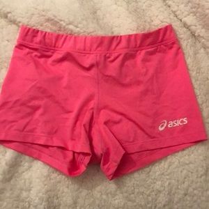 bright pink asics spandex